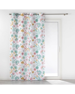 Rideau a oeillets 140 x 260 cm polyester imprime Indiana