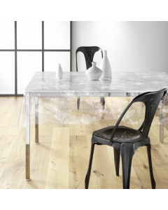 Nappe cristal rectangle 140 x 240 cm pvc imprime 14/100e danela Blanc