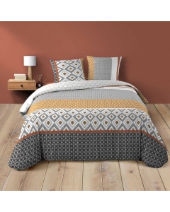 Housse de couette 240 x 220 cm coton 42 fils + 2 taies Arsene