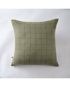 Taie d'oreiller gaze de coton tissée  60 x 60 cm Gaia Match Romarin