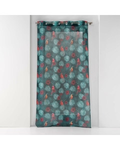 Voilage a oeillets 140 x 240 cm voile sablé Caracas Bleu