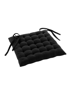 Assise matelassee 38 x 38 cm coton/polyester recycle grs twily Noir