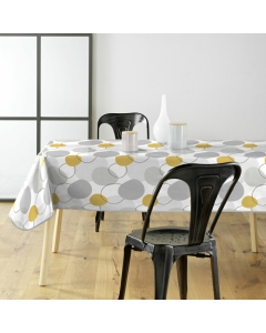 Nappe rectangle 140 x 240 cm pvc imprimé  Disco Jaune