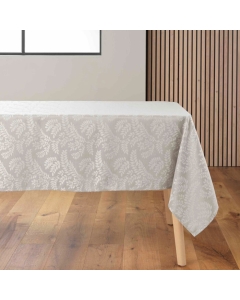 Nappe rectangle 140 x 240 cm jacquard doriane Taupe