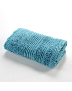 Serviette invite 30 x 50 cm eponge unie tendresse Bleu Paon