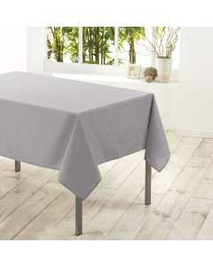 Nappe rectangle 140 x 250 cm polyester uni essentiel Gris