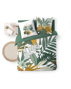 Escapade Tropicale - Housse de Couette 260 x 240 cm  Florida en Coton 42 Fils