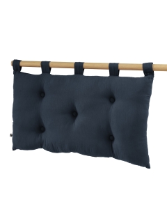 Tête de lit 5 boutons avec passants – 50 x 80 cm – Gaze de coton Gaïa Marine