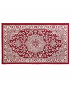 Tapis rectangle 68 x 110 cm viscose tissee cherine Rouge