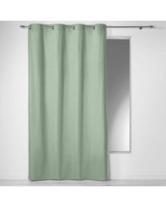 Rideau a oeillets 140 x 240 cm coton uni panama Sauge