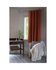 Lot de 4 rideaux occultants thermiques Inuit Orange - 140 x 180 cm
