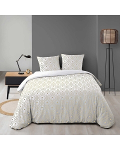 Housse de couette 220 x 240 cm + 2 taies 100% microfibre Izac