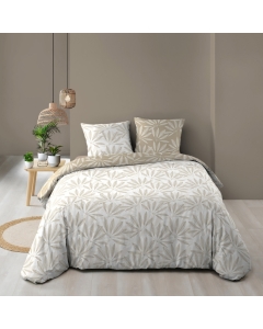 Housse de couette réversible 260 x 240 cm coton 57 fils Malia