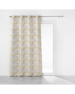 Rideau a oeillets 140 x 260 cm jacquard Medicis Jaune