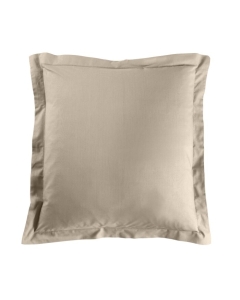 Taie d'oreiller 63 x 63 cm uni 57 fils lina  +point bourdon Sable