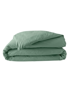 Housse de couette 2 personnes 260 x 240 cm percale de coton 78 fils Tilleul