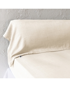 Taie de Traversin 43 x 185 cm - Lyocell Uni Lysandre Pampa - 147 g/m²