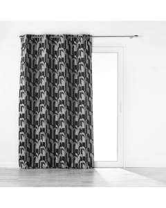 Rideau a oeillets 140 x 260 cm jacquard Medicis Noir