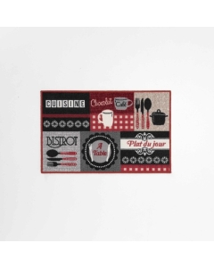 Tapis rectangle 50 x 80 cm imprime digital menu Sans
