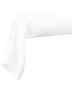 Taie de traversin 85 x 185 cm uni 57 fils lina  + point bourdon Blanche