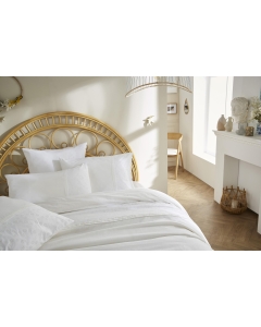 Housse de couette brodée 260 x 240 cm Jeanne Blanc