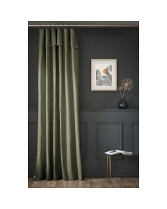 Rideau Ajustable Sixtine Thym - 140 x 270 cm - Coton Flammé 8 Anneaux Pince