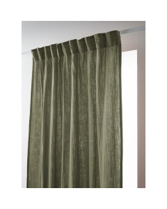 Rideau Galon Fronceur 140 x 240 cm - Double Gaze de Coton - Uni Gaïa Romarin
