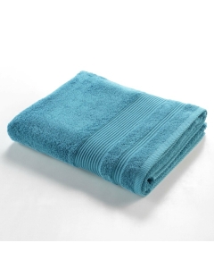 Drap de bain 90 x 150 cm eponge unie tendresse Bleu Paon