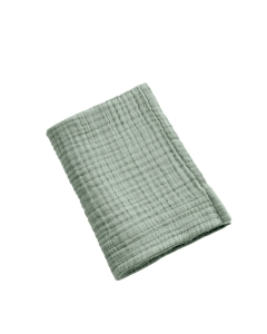 Serviette de Toilette Gaïa 50 x 90 cm – Gaze de Coton Unie Eucalyptus
