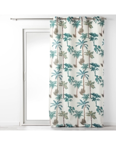 rideau tamisant 140 x 260 cm polyester imprime banany