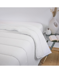 Couette en coton anti acariens 240 x 220 cm Celeste Blanc 350gr/m2