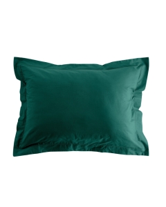 Taie d'oreiller vp 50 x 70 cm uni bio 57 fils gots biolina  +p. bourdon Emeraude