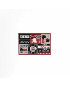 Tapis rectangle 40 x 60 cm imprime digital menu Sans