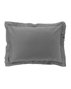Taie d'oreiller 50 x 70 cm en percale uni 78 fils percaline Anthracite