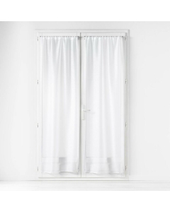 Paire droite passe tringle 2 x 70 x 200 cm voile sable lissea Blanc