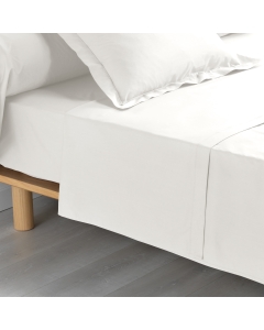 Drap plat 1 personne 180x290 cm percale uni 78 fils percaline  +p bourdon Naturel