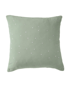 taie d'oreiller 60 x 60 cm gaze de coton gaïa chic eucalyptus