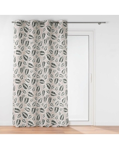 Rideau a oeillets 140 x 280 cm polyester imprimé Alma Noir