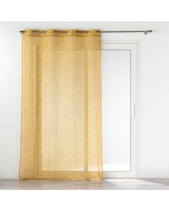 Voilage a oeillets 140 x 240 cm effet lin tissé Solea Miel