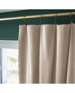 Rideau ajustable + 8 anneaux pince  140 x 270 cm velours de coton César Pampa naturel