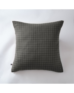 Taie d'oreiller gaze de coton tissée 60 x 60 cm gaïa mix Anthracite