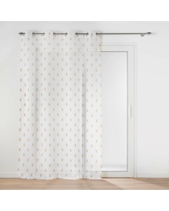 Panneau a oeillets 140 x 240 cm voile sable imprime geokid Miel