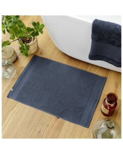 Tapis de bain 50 x 70 cm coton 600 gr Garance Bleu foncé