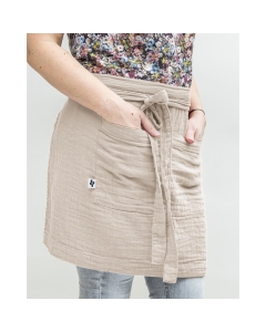 Tablier serveur gaze de coton 45 x 80 cm gaïa pampa Naturel