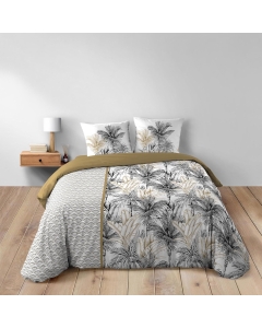 Douceur d'intérieur, Housse de couette  3 Pièces (240 x 220 cm) Dakar, 100% Coton