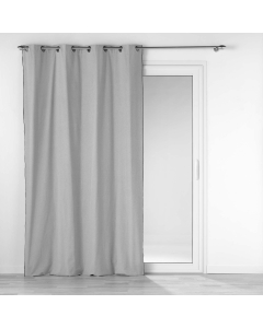 Rideau à oeillets 140 x 240 cm coton recyclé Mistraline Gris chiné