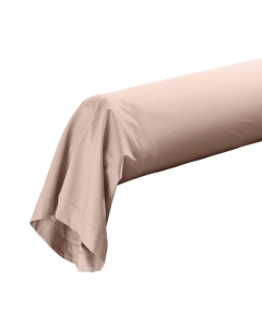 Taie de traversin 85 x 185 cm percale uni 78 fils percaline  +p. bourdon Nude