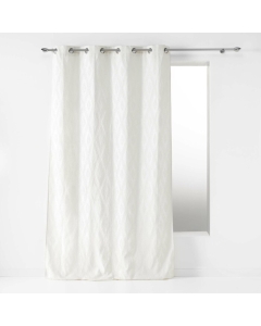Rideau a oeillets 140 x 260 cm jacquard mezaline Ecru