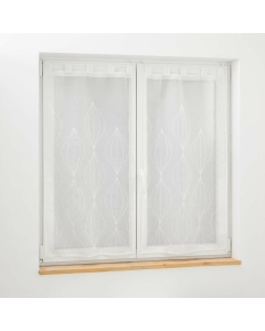 Paire droite passants 2 x 60 x 120 cm voile sable brode galactee Blanc