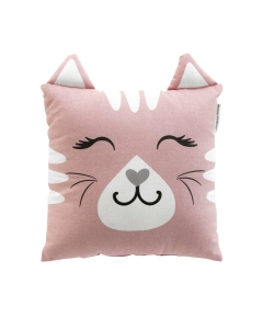 Coussin compresse 40 x 40 cm coton imprime chatchat des. place Sans